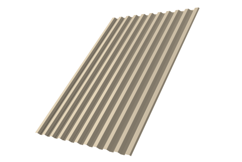 Профнастил С21 R 0.45 PE RAL 1015 светлая слоновая кость