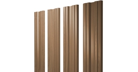Штакетник Twin с прямым резом 0,45 Print Elite Honey Wood TwinColor