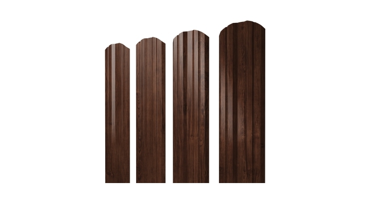 Штакетник Twin фигурный 0,45 Print Elite Cherry Wood TwinColor