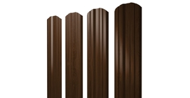 Штакетник Twin фигурный 0,45 Print Elite Choco Wood TwinColor