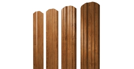 Штакетник Twin фигурный 0,45 Print Elite Golden Wood TwinColor