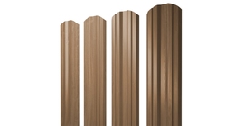 Штакетник Twin фигурный 0,45 Print Elite Honey Wood TwinColor