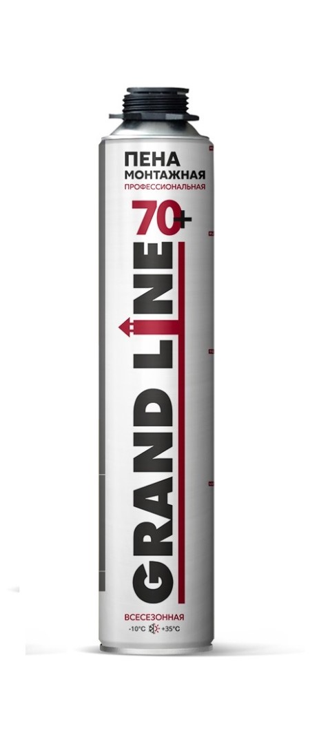 Пена монтажная профессиональная Grand Line 70+ всесезонная, 870мл
