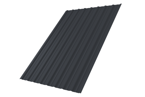 Профнастил С10A 0,4 PE-Double с пленкой RAL 7024 мокрый асфальт