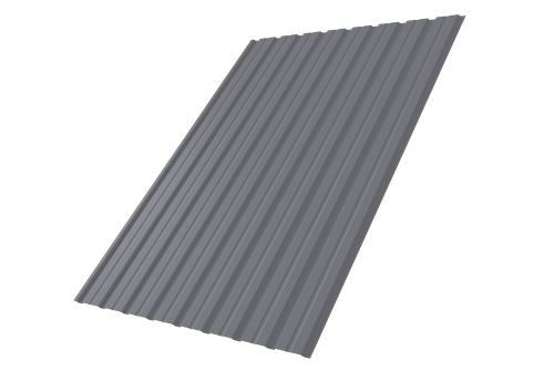 Профнастил С10В 0.45 PE с пленкой RAL 7004 сигнальный серый