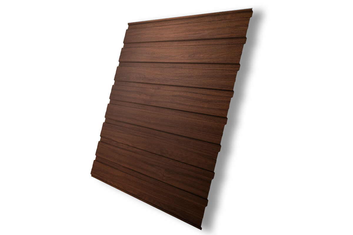 Профнастил С10В 0.45 Print Elite Choco Wood TwinColor