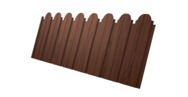 Профнастил С10B фигурный 0,45 Print Elite с пленкой Choco Wood TwinColor