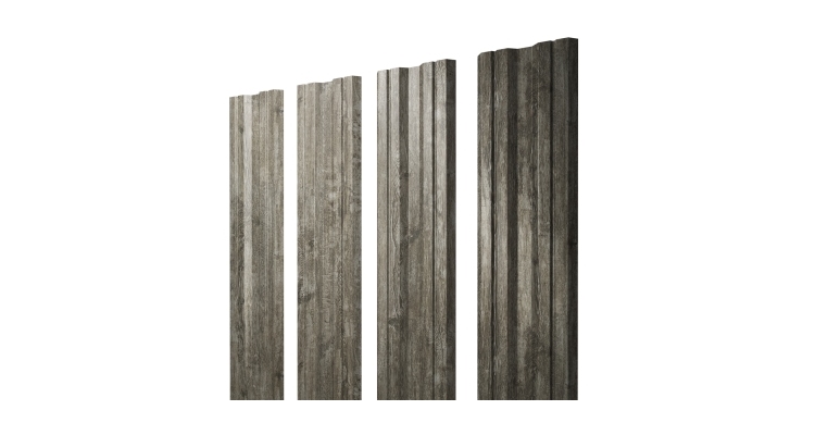 Штакетник Twin с прямым резом 0,45 Print Elite Nordic Wood TwinColor