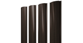 Штакетник Полукруглый Slim с прямым резом 0,45 Print Elite Coffee Wood TwinColor