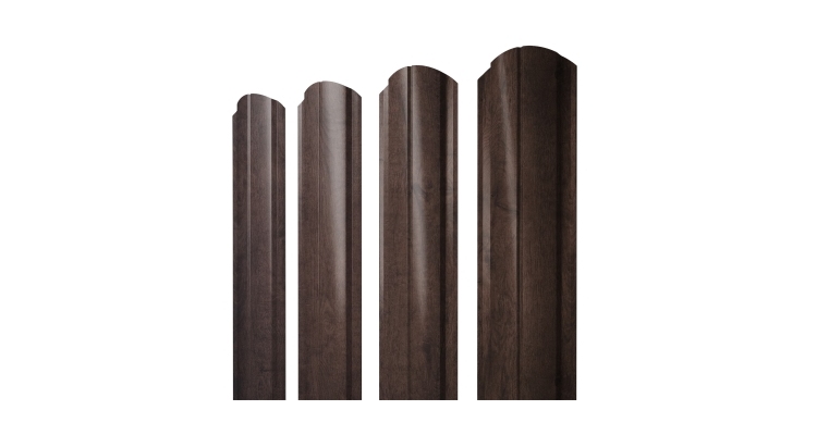 Штакетник Полукруглый Slim фигурный 0,45 Print Premium Antique Wood TwinColor