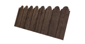 Профнастил С10A фигурный 0,45 Print Elite с пленкой Antique Wood TwinColor