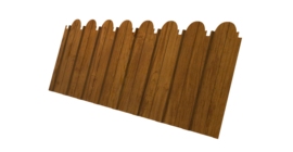 Профнастил С10A фигурный 0,45 Print Elite с пленкой Golden Wood TwinColor
