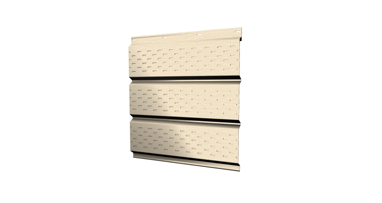 Софит металлический полная перфорация 0,45 Print Elite с пленкой Milky Wood TwinColor