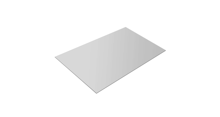 Плоский лист 0.45 Drap с пленкой RAL 9003 сигнальный белый