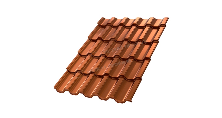 Металлочерепица Металл Профиль Трамонтана S покрытие AGNETA 03 Copper\Copper медь 0.5 мм