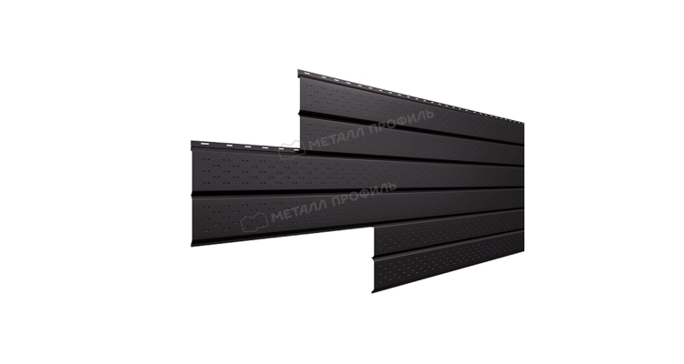 Софит Металл Профиль Lбрус-15х240 (VALORI-20-DarkGrey-0.5)