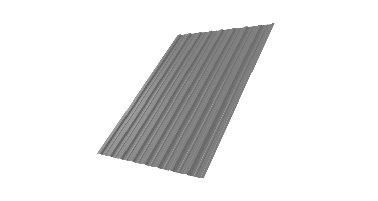 Профнастил С10A 0,5 Satin RAL 9006 бело-алюминиевый