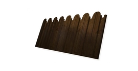 Профнастил С10B фигурный 0,45 Print Premium с пленкой Antique Wood TwinColor