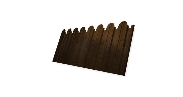 Профнастил С10B фигурный 0,45 Print Premium с пленкой Antique Wood TwinColor