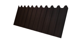 Профнастил С8А фигурный 0,45 Print Elite Coffee Wood Blesk TwinColor