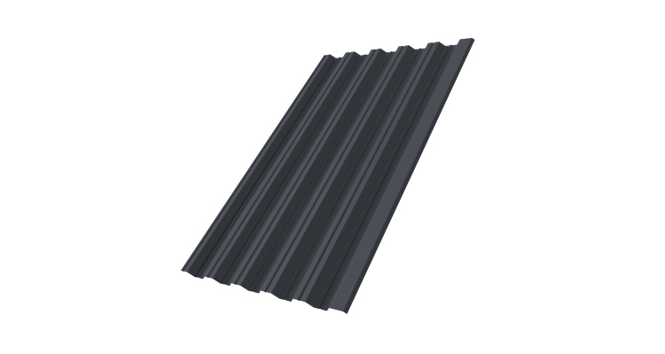 Профнастил HC35R 0.45 Drap ST RAL 7024 мокрый асфальт