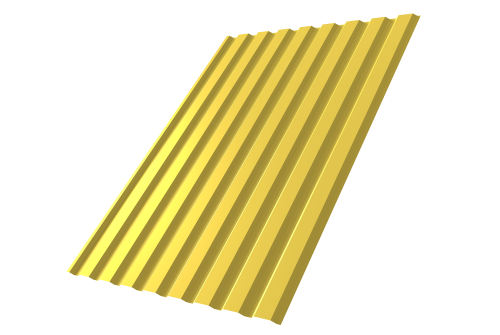 Профнастил С20A 0.45 PE RAL 1018 цинково-желтый