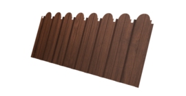 Профнастил C10A фигурный 0,45 Print Elite с пленкой Choco Wood TwinColor
