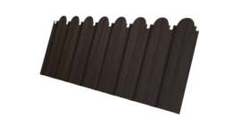 Профнастил C10A фигурный 0,45 Print Elite с пленкой Coffee Wood Blesk TwinColor