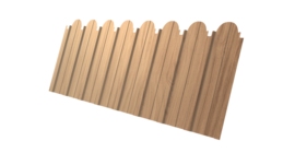 Профнастил C10A фигурный 0,45 Print Elite с пленкой Honey Wood TwinColor