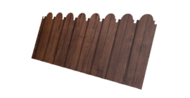 Профнастил C10A фигурный 0,45 Print Premium с пленкой Cherry Wood Fresh TwinColor