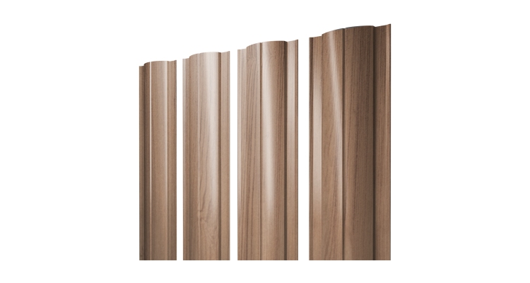 Штакетник Круглый с прямым резом 0,45 Print Elite Honey Wood TwinColor