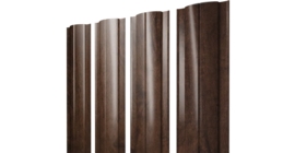 Штакетник Круглый с прямым резом 0,45 Print Premium Antique Wood TwinColor