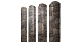 Штакетник Полукруглый Slim фигурный 0,45 Print Elite King Stone TwinColor