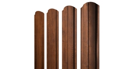 Штакетник Полукруглый Slim фигурный 0,45 Print Premium Golden Wood Fresh TwinColor