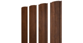 Штакетник Полукруглый Slim с прямым резом 0,45 Print Premium Golden Wood Fresh TwinColor