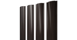Штакетник Полукруглый Slim с прямым резом 0,45 Print Elite Coffee Wood Blesk TwinColor