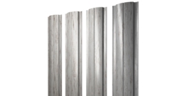 Штакетник Полукруглый Slim с прямым резом 0,45 Print Elite Snow Wood TwinColor