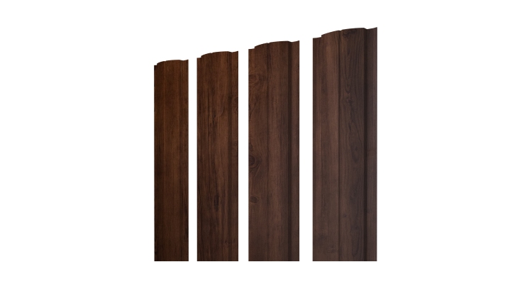 Штакетник Полукруглый Slim с прямым резом 0,4 Print Premium Cherry Wood Fresh TwinColor