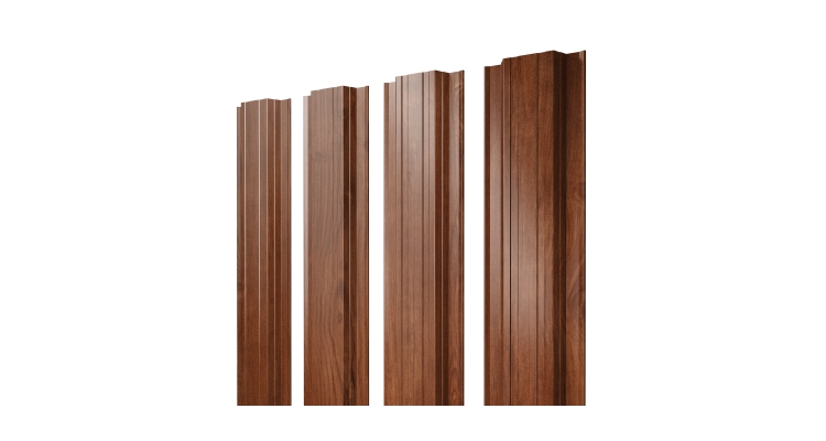 Штакетник Прямоугольный с прямым резом 0,45 Print Elite Rowan TwinColor