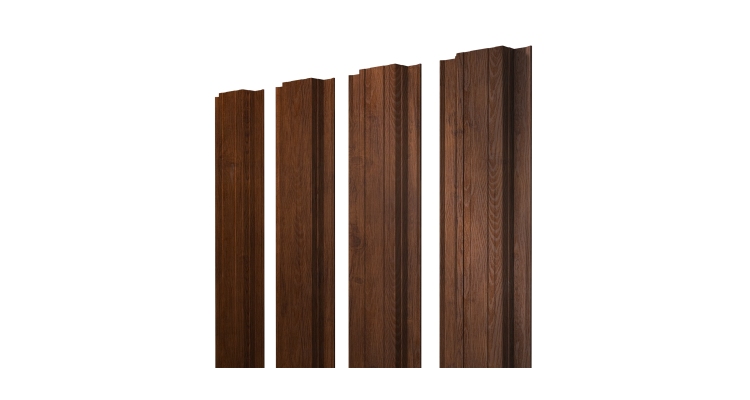 Штакетник Прямоугольный с прямым резом 0,45 Print Premium Golden Wood Fresh TwinColor