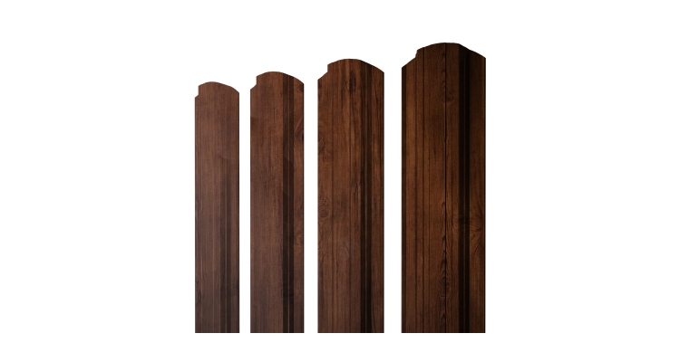Штакетник Прямоугольный фигурный 0,4 Print Premium Cherry Wood Fresh TwinColor