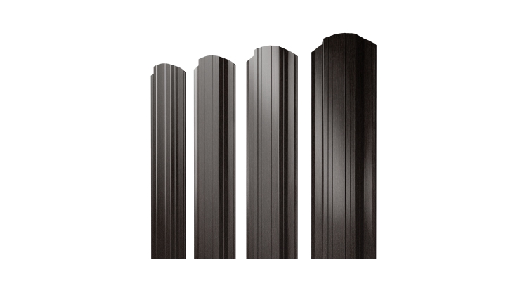 Штакетник Прямоугольный фигурный 0,45 Print Elite Coffee Wood TwinColor