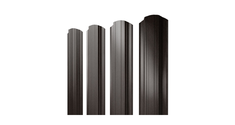 Штакетник Прямоугольный фигурный 0,45 Print Elite Coffee Wood Blesk TwinColor