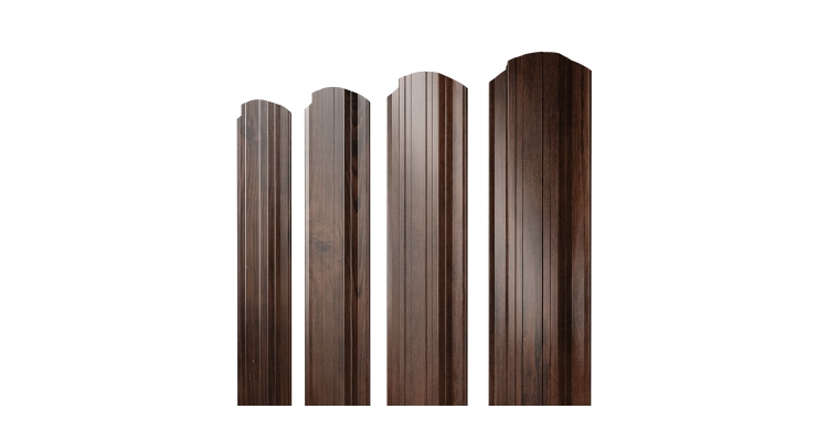 Штакетник Прямоугольный фигурный 0,45 Print Elite Cherry Wood TwinColor