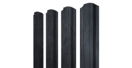 Штакетник Прямоугольный фигурный 0,45 Print Premium Grey Wood TwinColor