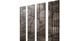 Штакетник Twin с прямым резом 0,45 Print Elite King Stone TwinColor