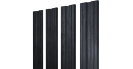 Штакетник Twin с прямым резом 0,45 Print Premium Grey Wood TwinColor