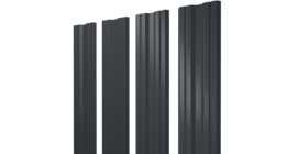 Штакетник Twin с прямым резом 0,45 Drap TwinColor RAL 7024 мокрый асфальт