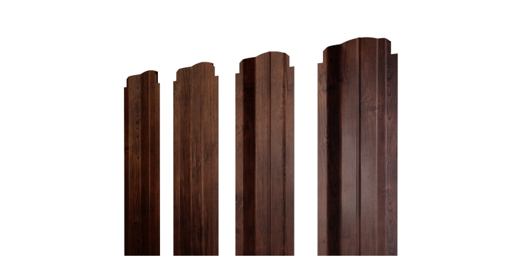 Штакетник П-образный В фигурный 0,4 Print Premium Cherry Wood Fresh TwinColor