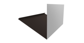 Планка примыкание верхнее к трубе фальц 0,45 Drap ST RR 32 темно-коричневый (3м)